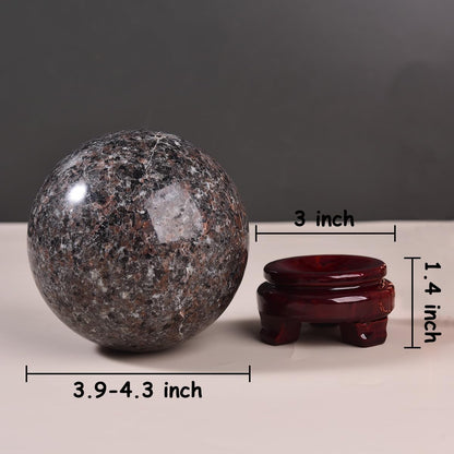 Large Yooperlite Sphere Natural Yooperlite Stone Healing Crystal Ball with Stand Energy Meditation