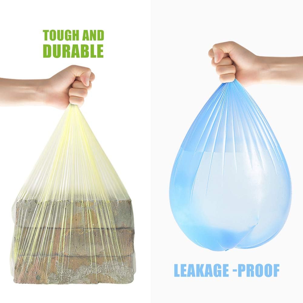 8 Gallon 330 Counts Strong Trash Bags Garbage Bags by Teivio, Bathroom Trash Can Bin Liners