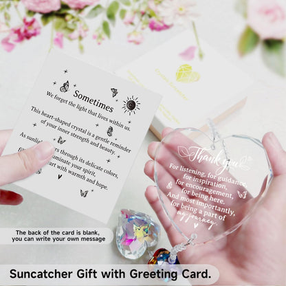 Thank You Teacher Appreciation Gifts Suncatcher, Women Coworker Employee Retirement Leaving Going