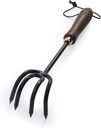 Barebones Cultivator - Weed Remover Tool - Garden Rake and Weeding Tool for Yard Work - Stainless