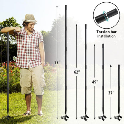 Upgraded Hula Hoe and Garden Hoe, Stirrup Hoe with Adjustable Handle for Weeding Digger loosening