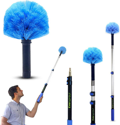 EVERSPROUT 8-10 Feet Standing Reach | 1.5-to-3 Foot Cobweb Duster and Extension-Pole Combo &