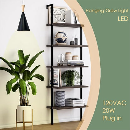 Hanging Grow Light, 20W Full Spectrum Pendant Grow Lights 15FT Power Cord, Decorative Grow Light