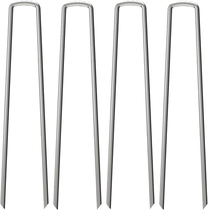 100 Pack 12" Garden Stakes Pins,Heavy Duty Garden Landscape Staples Stakes Pins Galvanized