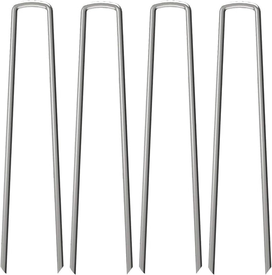 200 Pack 12" Garden Stakes Pins,Heavy Duty Garden Landscape Staples Stakes Pins Galvanized
