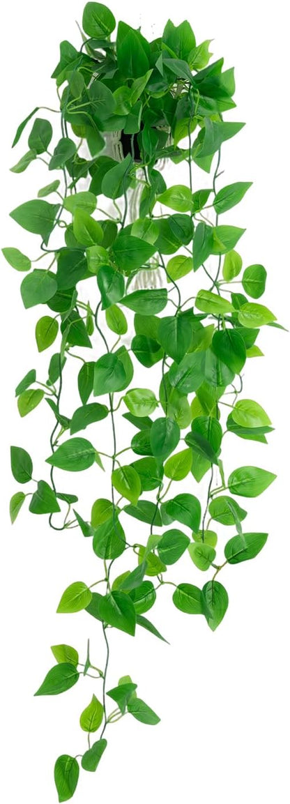 Fake Hanging Plants for Room Decor,1pcs Artificial Potted Plants Vines for Wall Home Office