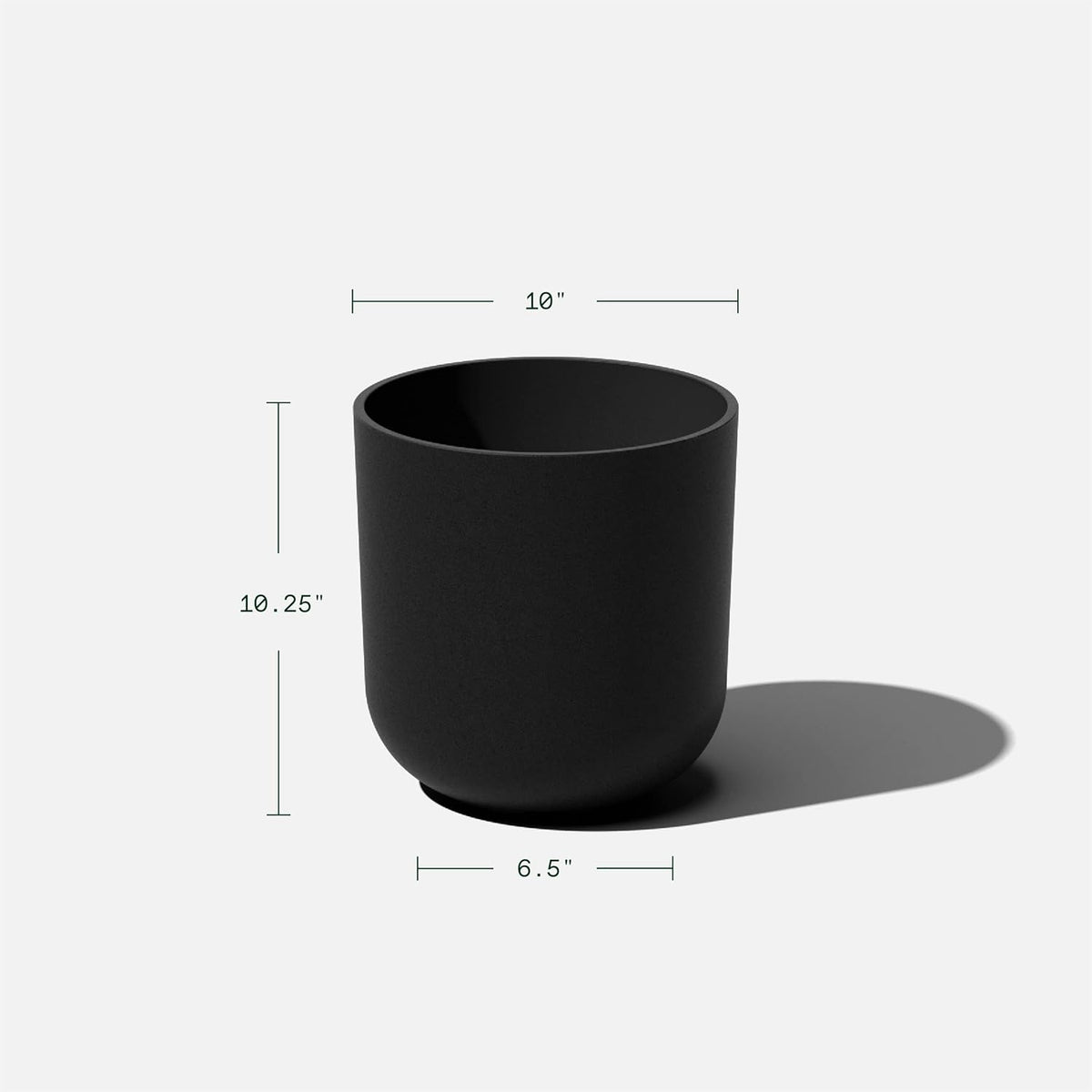Veradek Round Black Plastic Planter Pots for Indoor/Outdoor Garden Use, with Drainage Holes