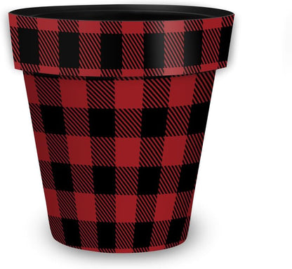 Briarwood Lane Red and Black Buffalo Check Small Planter