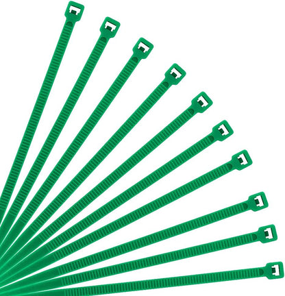XINGO 8 Inch Green Cable Zip Ties (500 Pack), 40 Lbs Tensile Strength-Heavy Duty, Self-Locking