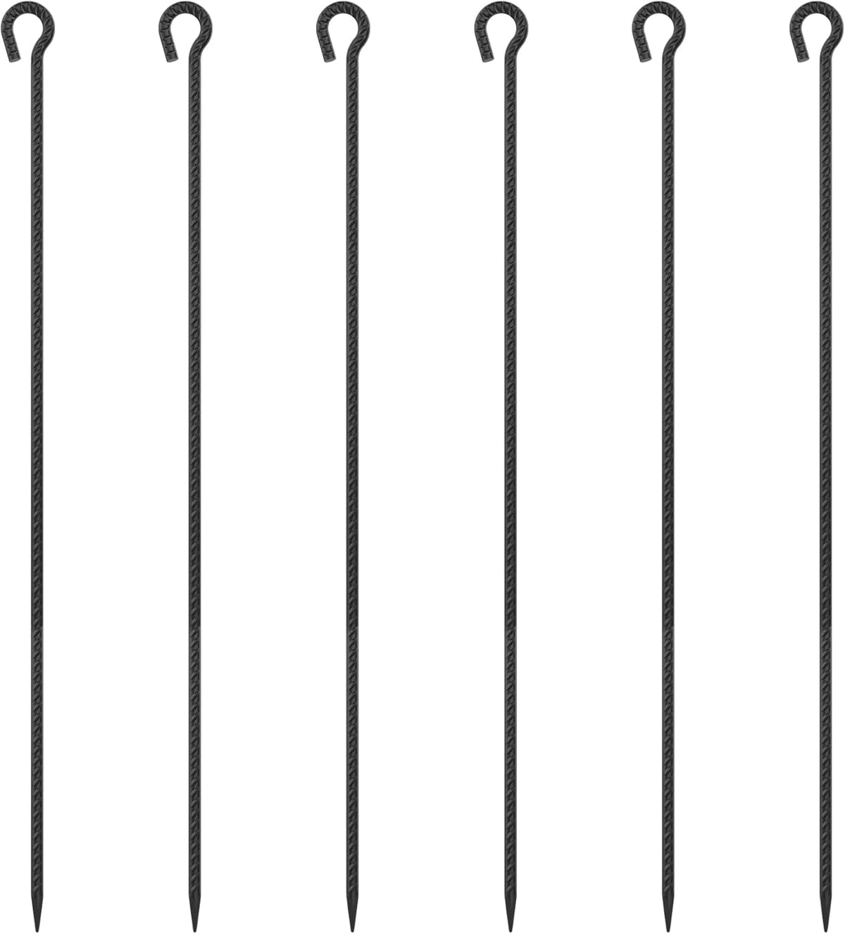 Rebar Stakes 48 Inch 1/2 Inch Diameter Heavy Duty Metal Tree Spikes 6Pcs, Garden Rope Fence Stake
