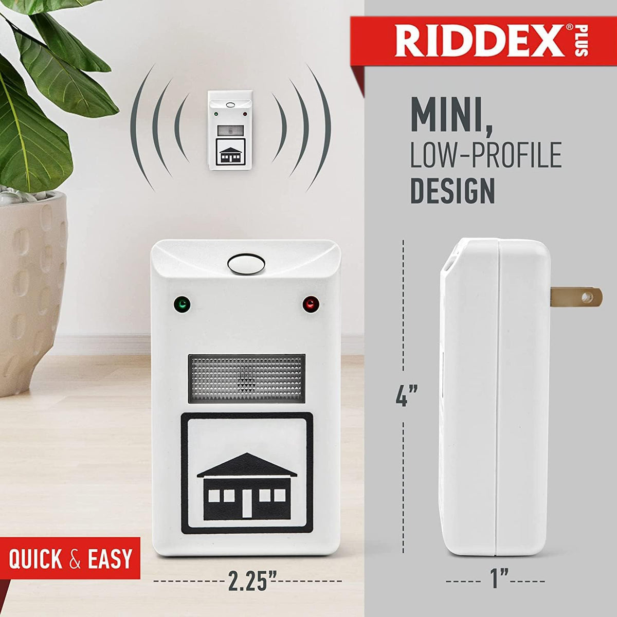 RIDDEX Plus Insect Repellent | Plug in, Mouse Deterrent - Pest Control for Defense Against Rats