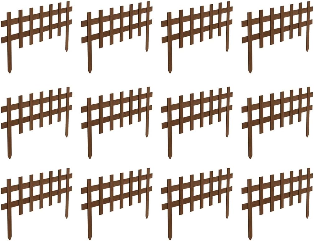 Greenes Fence Deluxe Picket Wooden Fence - 18" L x 36" W (Pack of 12)