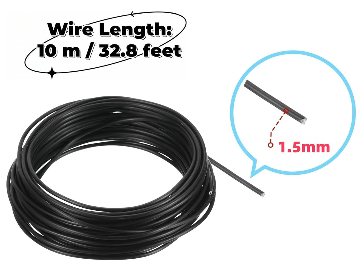 Bonsai Training Wire Black Floral Wire 10m/32.8feet Bonsai Training Wire Stems Anodized Aluminum