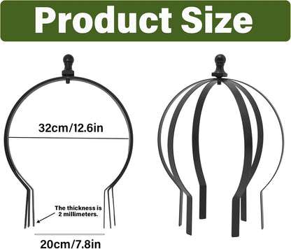 Metal Garden Trellis - 12.6" x 17.5" Durable Black Powder Coated Obelisk for Climbing Plants, Ideal