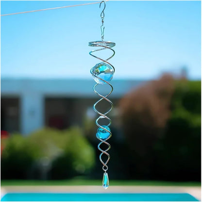 Decorative Spiral - 2024 New Gazing Ball Spiral Tail Wind Spinner Stabilizer, Spinfinity Designs