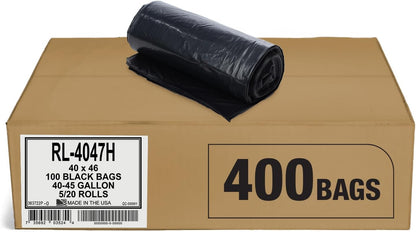 Aluf Plastics T-Tough Roll Pack Low Density Repro Blend Star Seal Coreless Rolls Bag, 45 Gallon 1.2