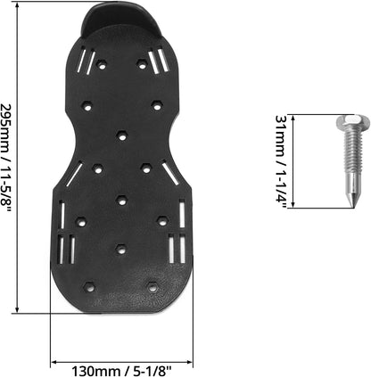 QWORK Gunite Spiked Shoes With 3/4” Short Spikes Perfect For Epoxy Floor, Overlays, Cover
