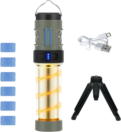 Rival Tac Buzz Repel Pro Lamp 3-in-1 Mosquito Repellent Rechargeable Flashlight, Citronella Outdoor