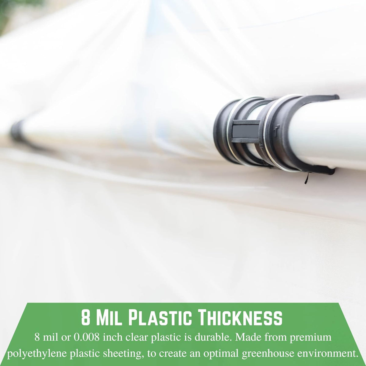 Farm Plastic Supply - Clear Greenhouse Plastic Sheeting - Ultra Durable - 8 mil - (20' x 40') - 4
