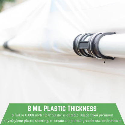 Farm Plastic Supply - Clear Greenhouse Plastic Sheeting - Ultra Durable - 8 mil - (26' x 75') - 4