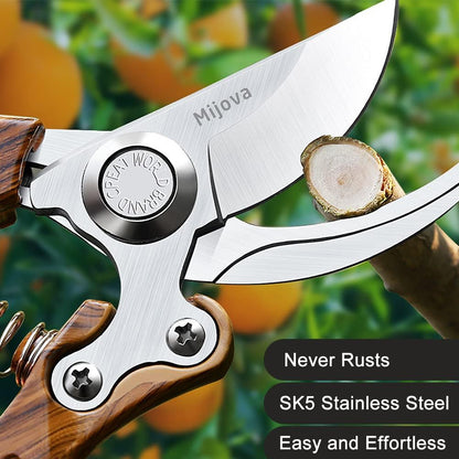 Garden Pruning Shears, Handheld Garden Shears for Heavy Duty, Ergonomic Gardening Tools for Pruning
