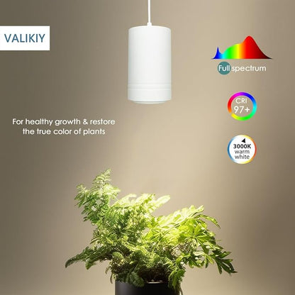 Hanging Grow Light 40W Large, Full Spectrum Warm White Color Plant Lamp, 120V Plug-in with Timer