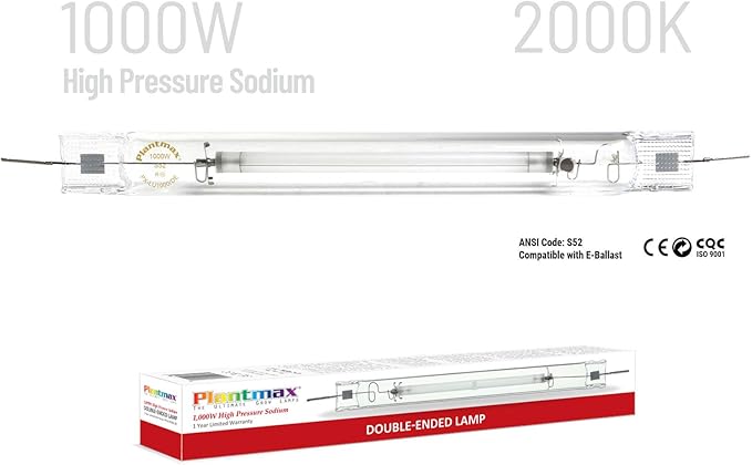 Plantmax UltraGrow – 1000W eFlex HID DE Grow System, Dimmable Ballast, Controller Port with HPS