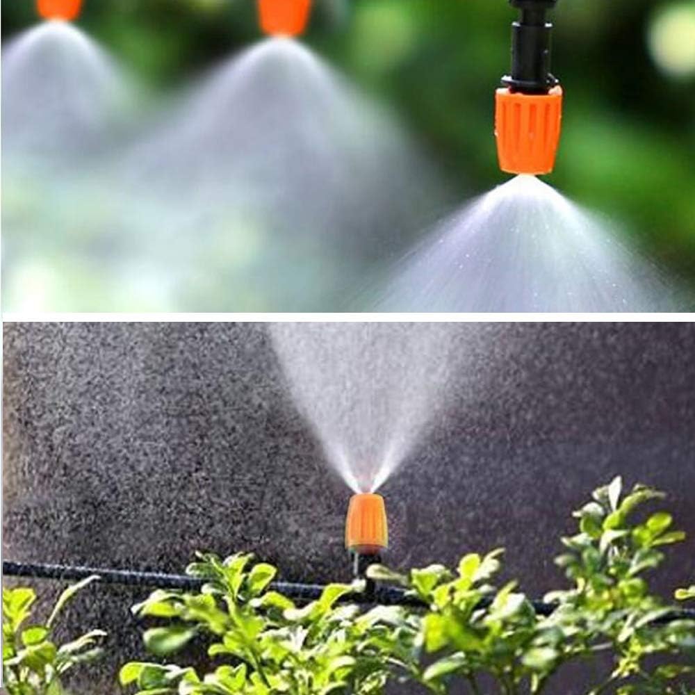Dceyaor Three-Way Adjustable Garden Irrigation Nozzle, Garden/Roof Cooling Atomizing Plastic