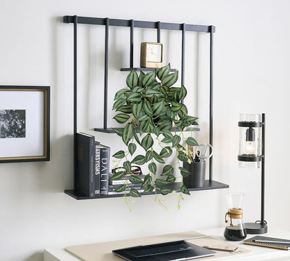 DILATATA Fake Plants Artificial Potted Plants 20 Inch Faux Peperomia Ivy Vine Plant Hanging Plant