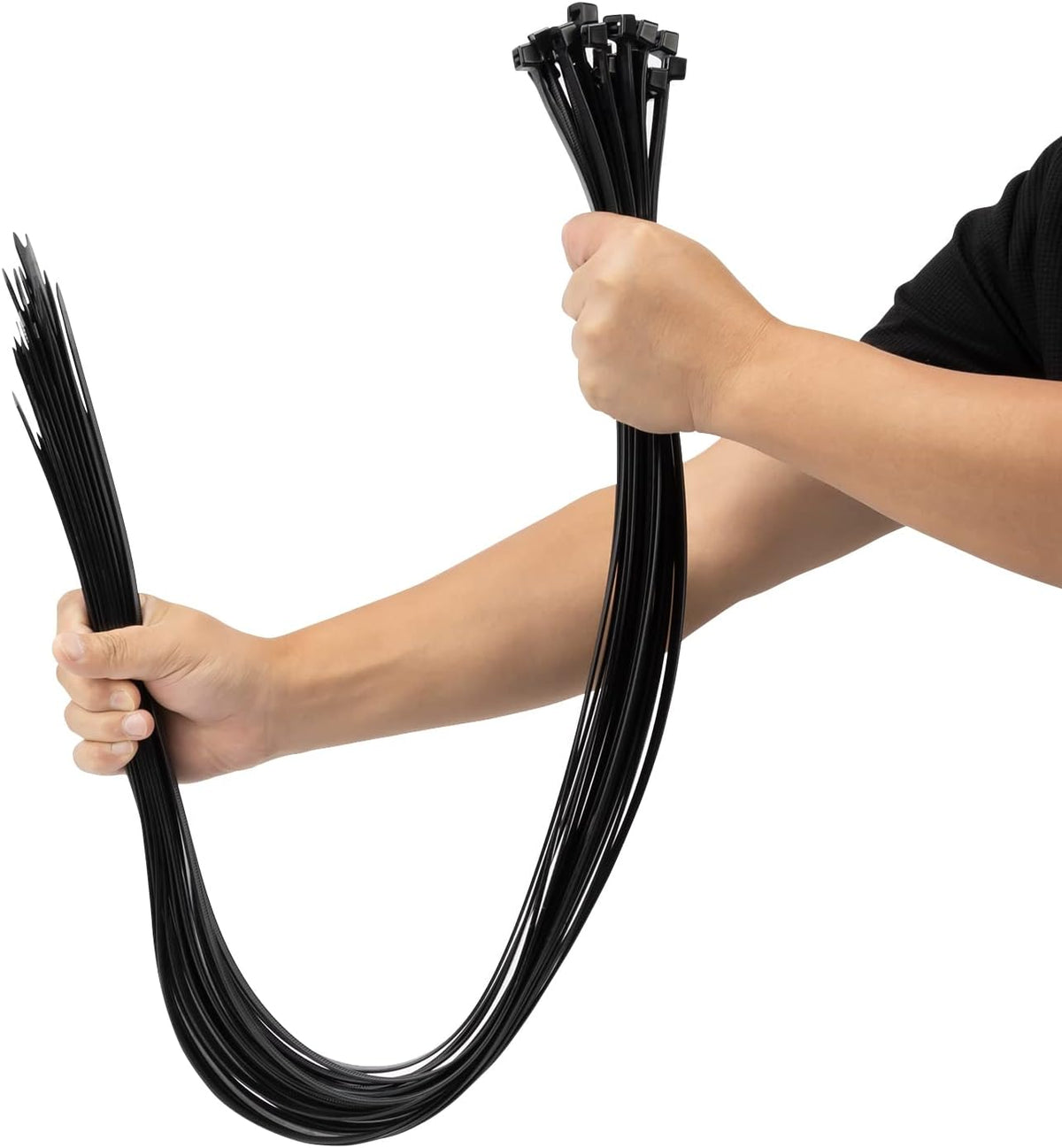 XINGO 36 Inch Black Large Zip Ties Heavy Duty 40 PCS, 200 LBS Ultra Strong Plastic Wire Ties, Large