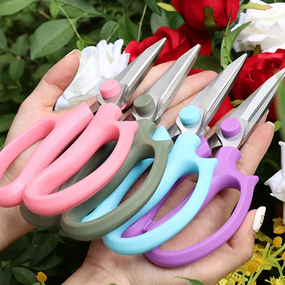 Leize Flower Scissors, Premium Thickened Stainless Steel Floral Shears, Strong Pruner for Flowers