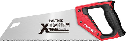 HAUTMEC 14" X-Sharp Compact Hand Saw for Cuts Comfort, Quality and Accuracy, Fine-Cut Handsaw with