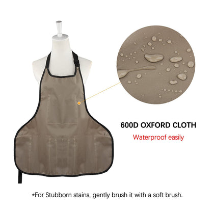PATILWON Gardening Apron with Large Pockets for Women, 14 Pockets Waterproof Tool Apron, Work Apron