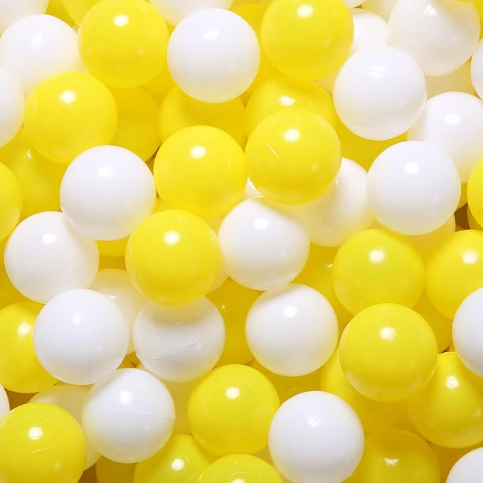 Ball Pit Balls for Kids, Plastic Refill 2.2 Inch Balls, 100 Pack, Bright Colors, Phthalate and BPA