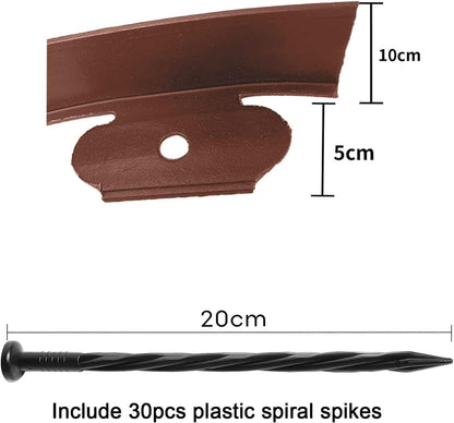 Landscape Edging Kit,33ft Garden Borders Edging Landscape Edging Border【4INCH Hight】 Flexible Lawn