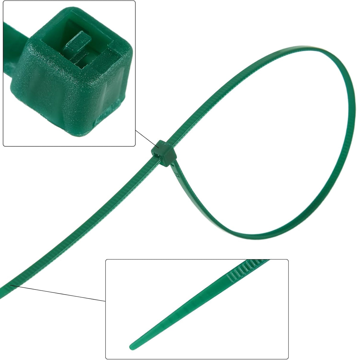 10 inch 3mm Dark Green Nylon Garden Cable Zip Ties Self Locking Cable Ties Twist Ties