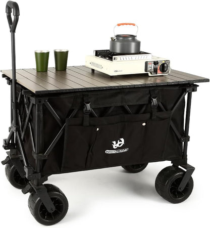 Whitsunday Collasible Wagon, Large Capacity 400Lbs, All-Terrain Wheels Heavy Duty Utility Wagon for