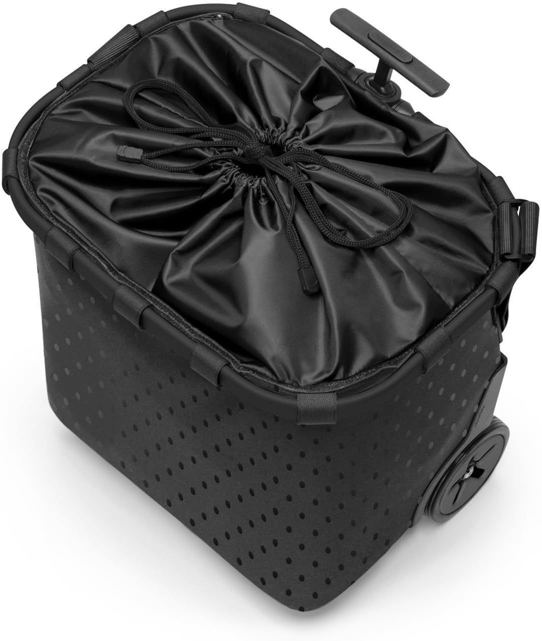 reisenthel carrycruiser glossy dots black - Portable shopping trolley with sturdy aluminum frame