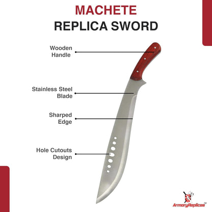 Armory Replicas - Book of Eli Stainless Steel Machete Knife - Premium-Quality, Authentic Kukri