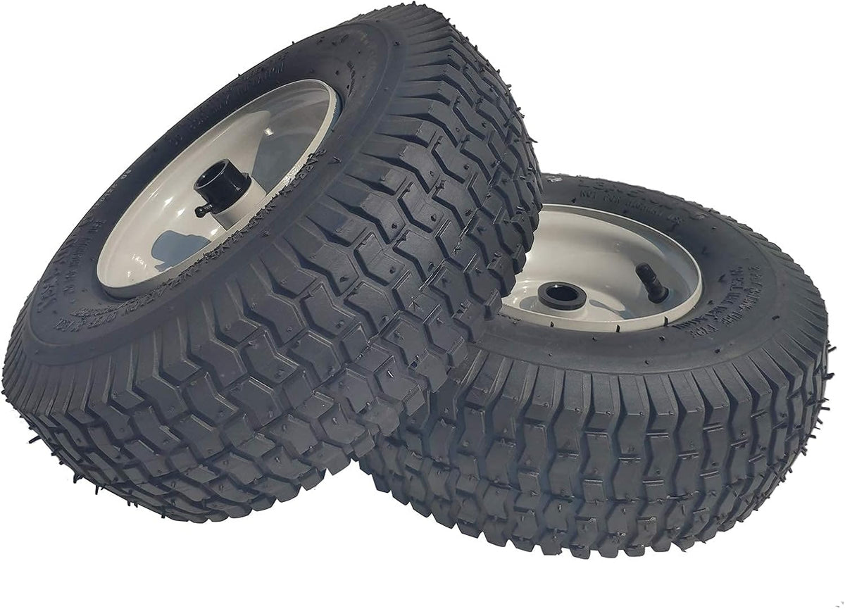 2 Pack 13x5.00-6 Lawn Tractor Pneumatic wheel,Wheelbarrow tire Turf Tread,3.13" hub length with