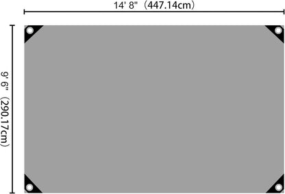 Yescom 10x15ft Heavy Duty Reinforced Poly Tarp 10-mil Waterproof Tarpaulin Ground Sheet Camping