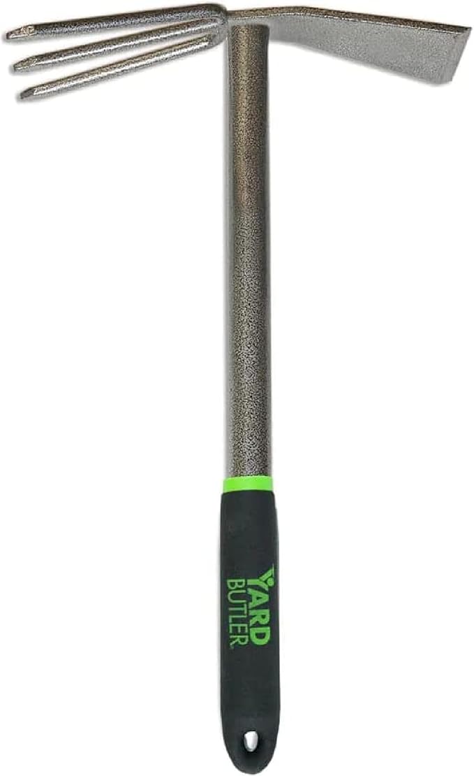 Yard Butler Terra Garden Hand Tools - Weeding Hand Tiller Tool for Efficient Gardening - Weed