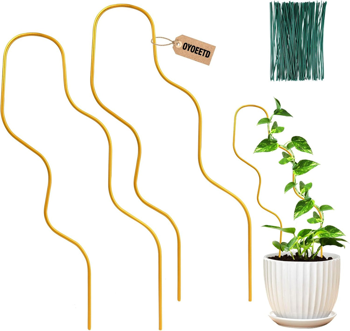 13.4 Inch Indoor Plant Trellis for Climbing Plants,Metal Trellis,Small Garden Trellis for Potted