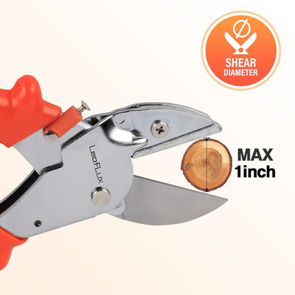 8" Professional Heavy Duty Anvil Pruning Shears with SK-5 Blades, Garden Shears for Dry Stems and