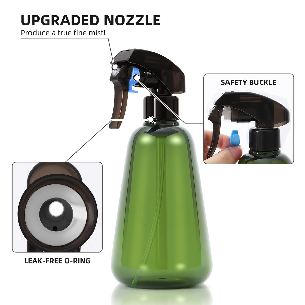 Spray Bottle for Plants 2 Pack, 16oz - Ultra Fine Mist, Plant Mister Indoor