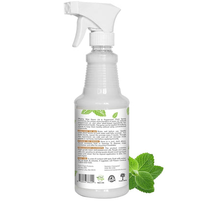 Mighty Mint Neem Oil & Peppermint Plant Nutrient Spray – Natural Leaf Shine for Indoor & Outdoor