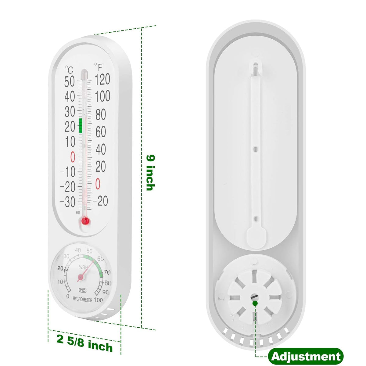 Outdoor/Indoor Thermometer Hygrometer Humidity Meter Thermometers Temperature Humidity Gauge Meter