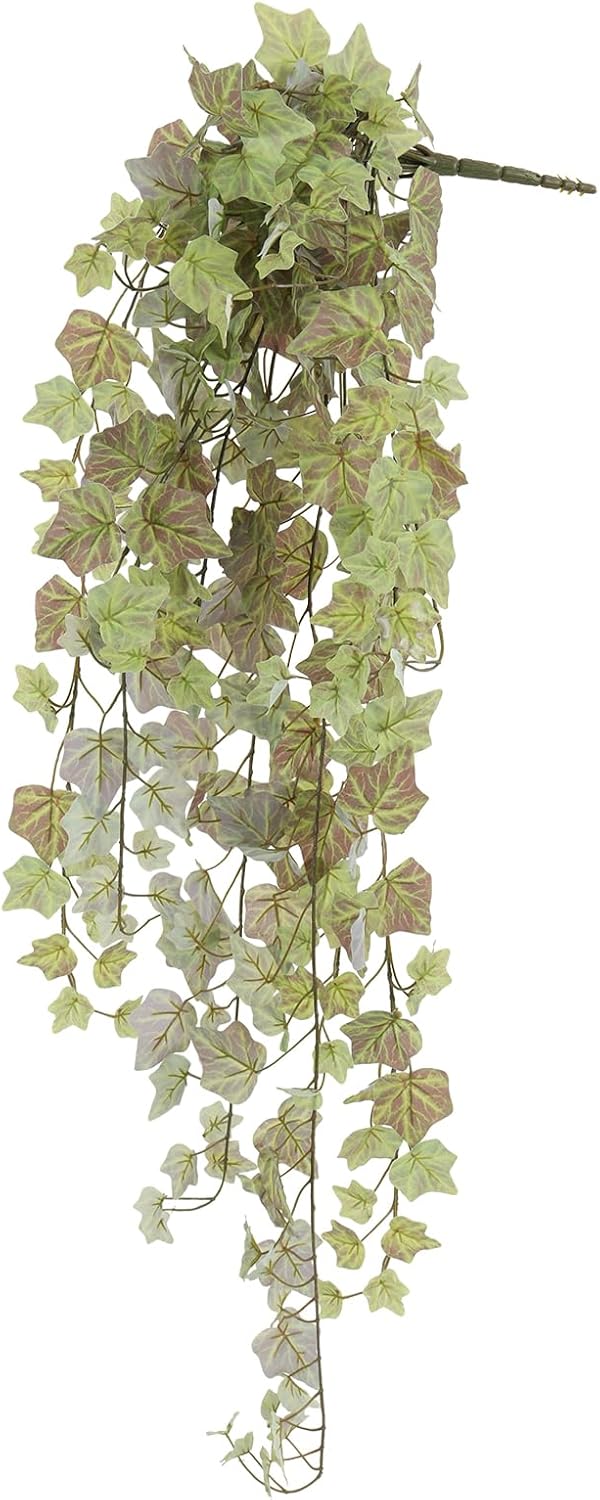 RECUTMS Ivy Vine Artificial Hanging Plants 39.4 Inch Faux Plastic Leaves Greenery Bushes for Shelf