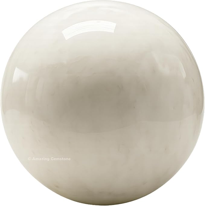 Amazing Gemstone Snow Quartz Crystal Ball with Stand - 2 Inches Crystal Sphere Meditation Balls for