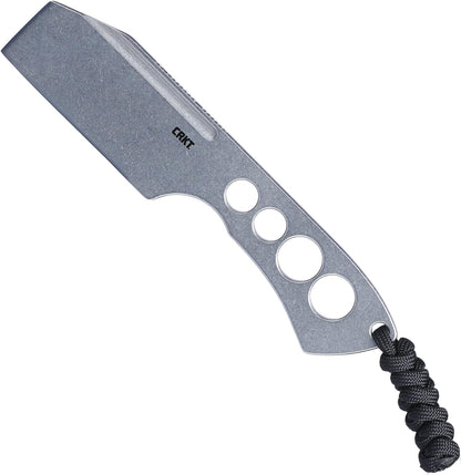 CRKT Razel Chisel Fixed Blade Knife: Everyday Carry Plain Edge, Stainless Steel Chisel Bevel